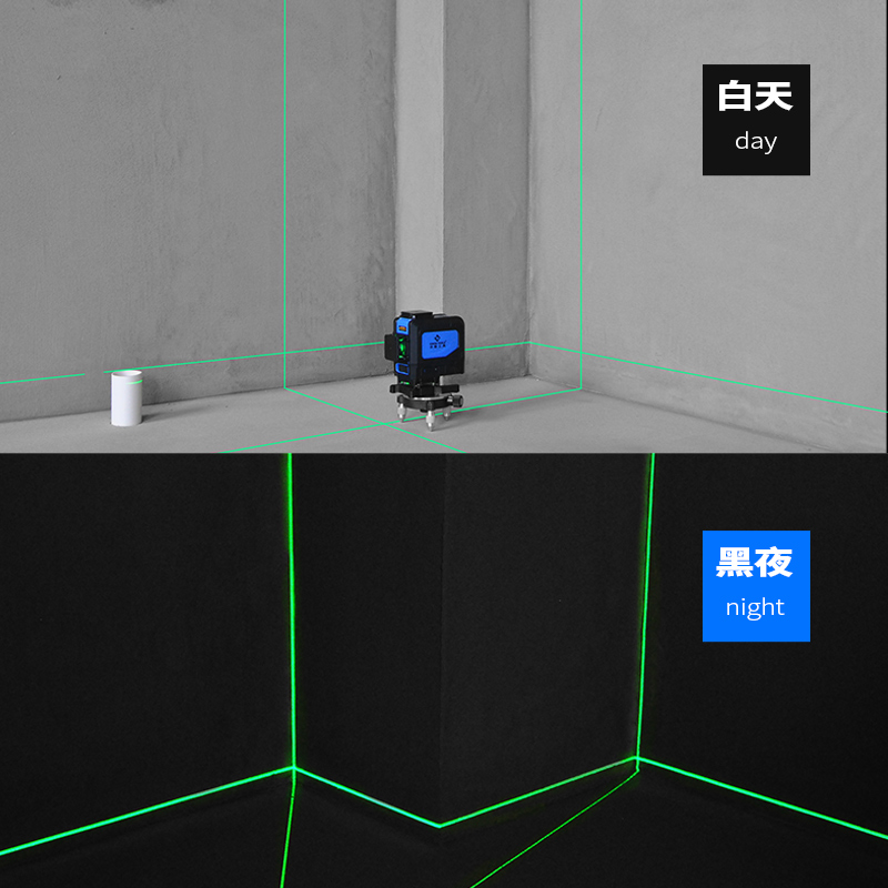 沃能线绿光水平仪贴墙贴地斜线激光仪高精度强光细线一体水准