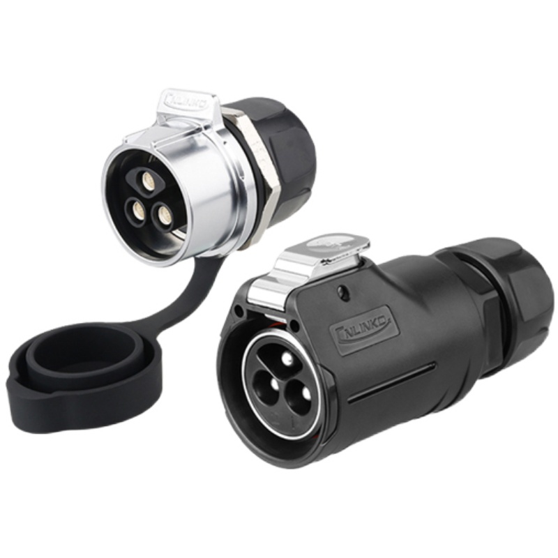 凌科LP28航空插头2 3芯单孔螺丝式快速插拔防水连接器接插件
