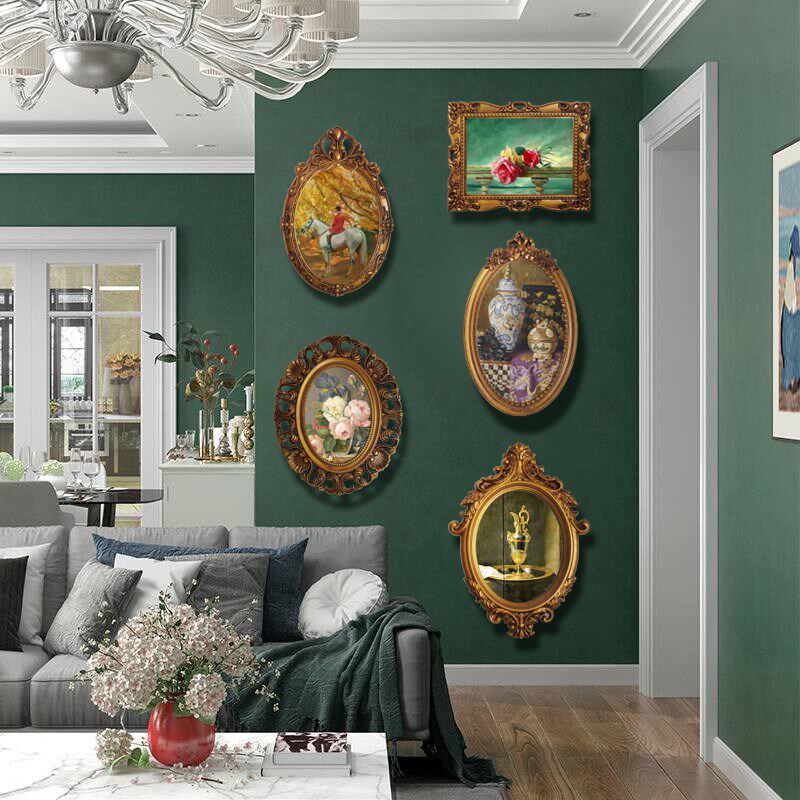 欧式复古大相框宫廷异形壁挂框微喷棉油画框背景墙别墅实木大画框
