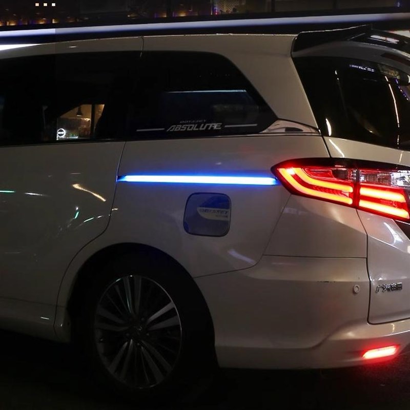 15-2款奥德赛七彩轨道灯艾力绅LED氛围灯车门灯改装自动门滑道灯