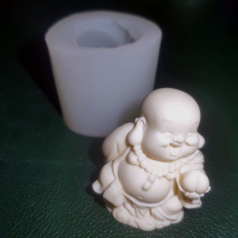 3D立体小佛模具 仿玉树脂 朱砂 滴胶 石膏香薰蜡烛 DIY手工皂模具