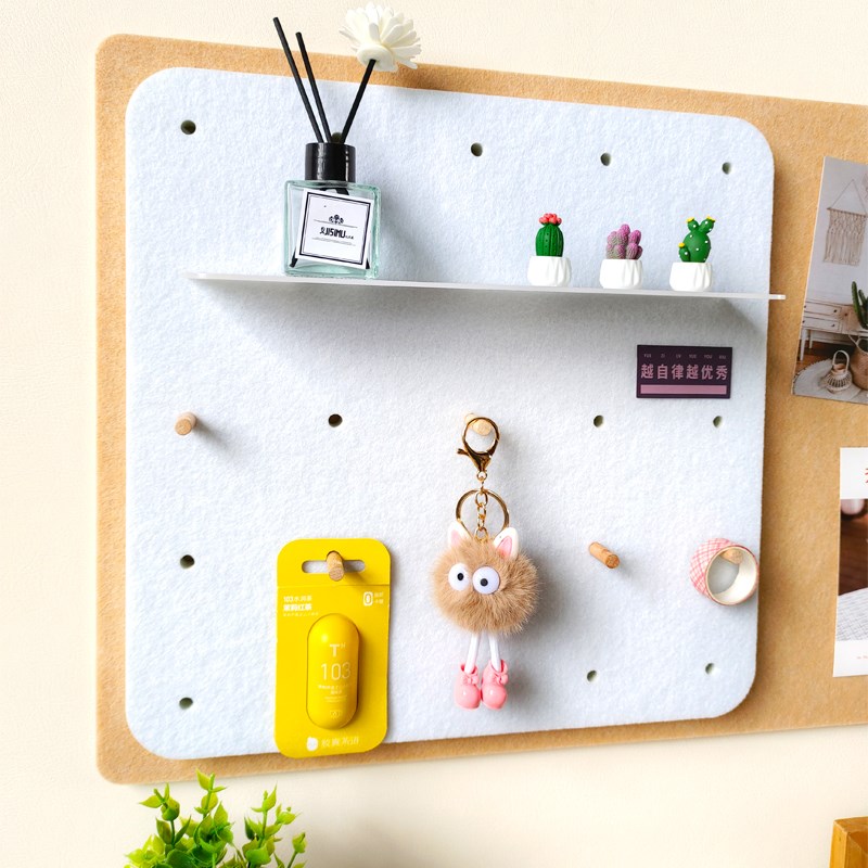 照片墙毛毡墙贴留言板背景板免打孔拍立得创意软木板幼儿园