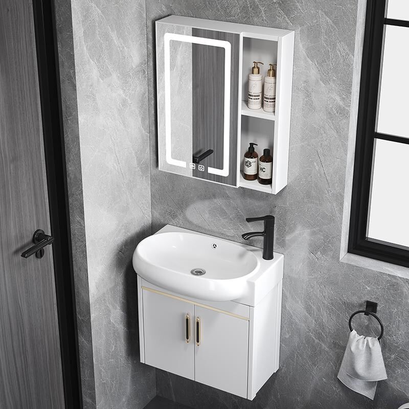 小户型浴室柜组合洗手盆窄长挂墙式洗脸盆洗漱台洗面盆陶瓷洗手池
