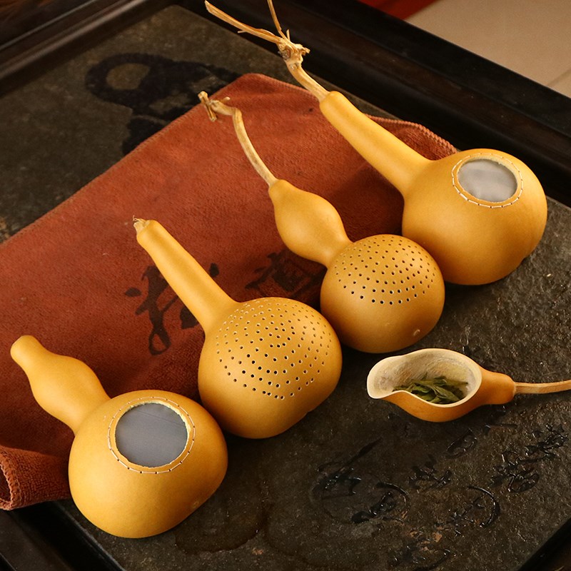 葫芦茶漏精品天然茶滤茶海小摆件手工打孔文玩创意个性中式功夫茶