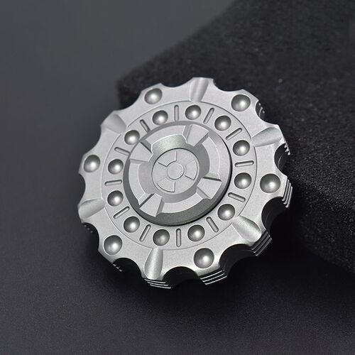 YH核武不锈钢指尖陀螺啪啪币圆形齿轮减压金属玩具手指间螺旋edc