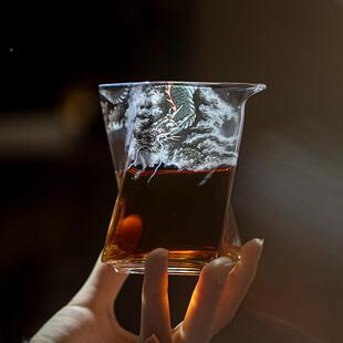 弥创意无品牌/四公方道杯耐热高硅玻璃公杯言家用均杯匀杯分茶器