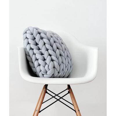 OHIO新款布条线沙发织椅子H枕靠枕002抱枕手工编粗毛线ins北腰欧