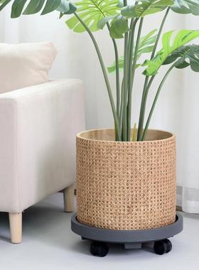 移底动花盆龟陶瓷座植物背竹托盘绿植盘滚轮cbx63265底滑轮带轮轮