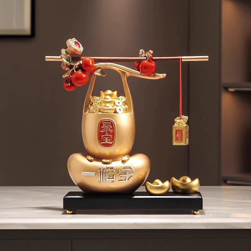 入门玄关摆件进门入户搬家礼门物乔奢迁新居礼品电视装饰轻高一桶