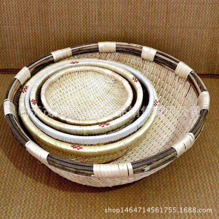 柳编零食收纳储物筐婚头嫁用品工纯手藤编簸箩馒面食针笸09线箩筐,收纳整理,脏衣篮,淘宝优惠券,粉丝福利购,淘宝优惠卷
