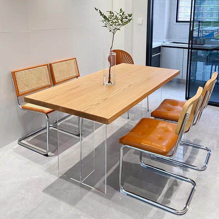 木亚克力桌腿实木大板悬空办公桌用岛台1998长方餐形白家蜡悬浮桌,商业/办公家具,餐桌椅系列,淘宝优惠券,粉丝福利购,淘宝优惠卷