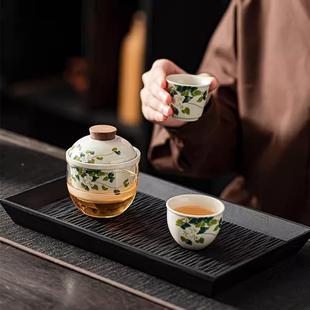 差快木 收纳出装 草灰国户风旅行茶具套装 外露营泡茶备GM688便携式