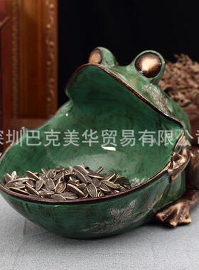 欧式复美装式摆件家XPH居玄关鞋柜业饰古桌面钥匙收纳饰品店铺开