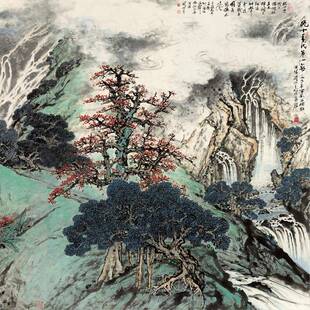 挂画微喷山水国画客关山月装名人字画裱YL201901中新式厅书房装饰