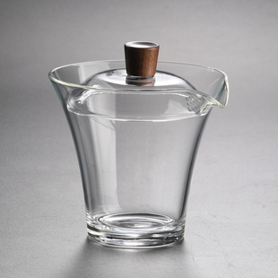 玻璃盖碗单个带过滤三才泡茶碗不烫手耐热透明小号绿茶杯功夫茶具