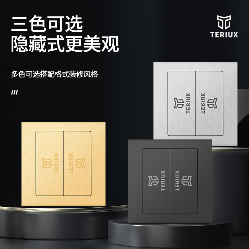 明装地插插座明装盒铜金色地面网络地插插座明装防水明装地插盒