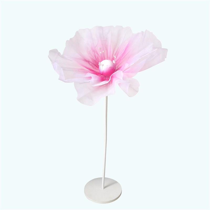 婚庆真丝花手工纸花纱网花婚礼舞台背景装饰路引花橱窗美陈摆件