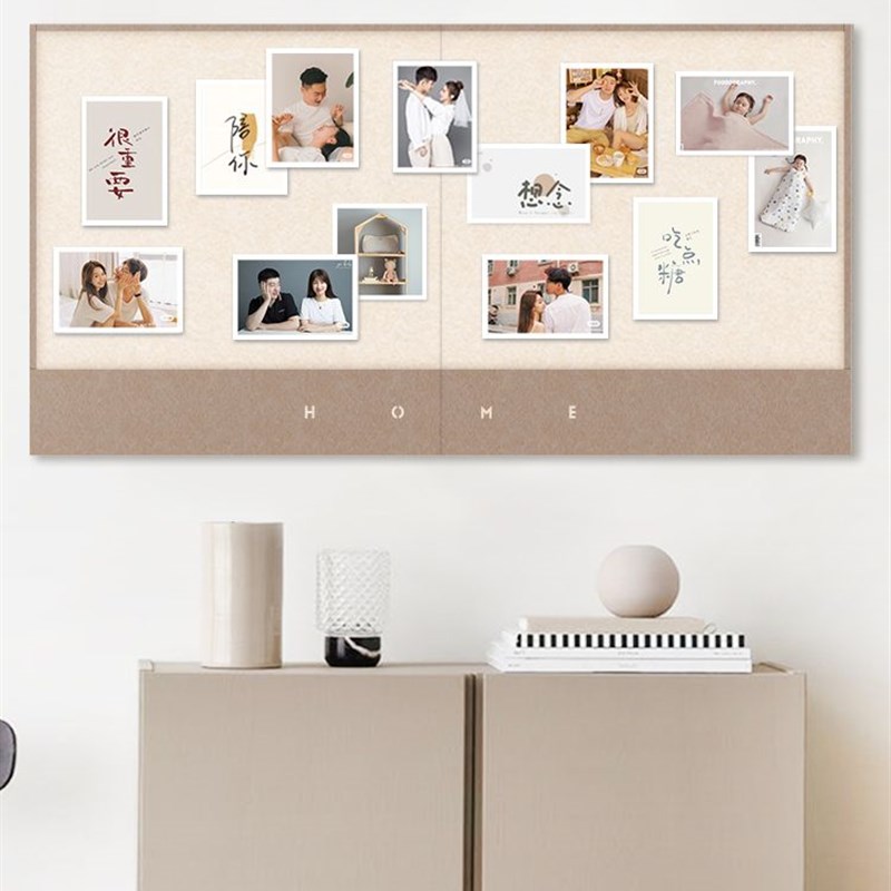 毛毡墙贴软木留言板家用照片墙背景墙卧室玄关墙面装饰相片墙挂墙