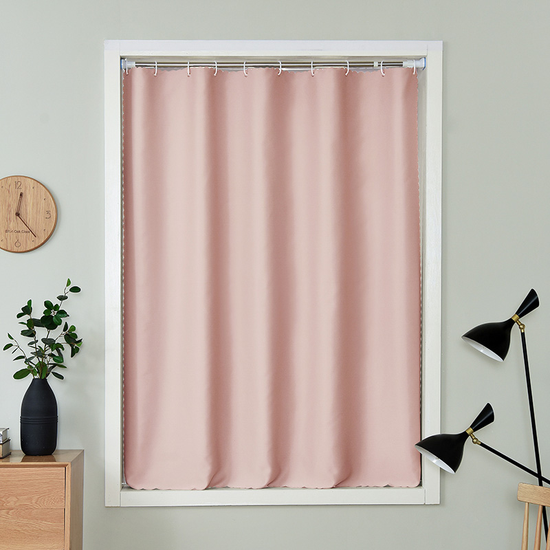 厕所帘遮挡帘简易小窗帘免窗户飘窗短帘遮光卧室少女宿舍伸缩杆