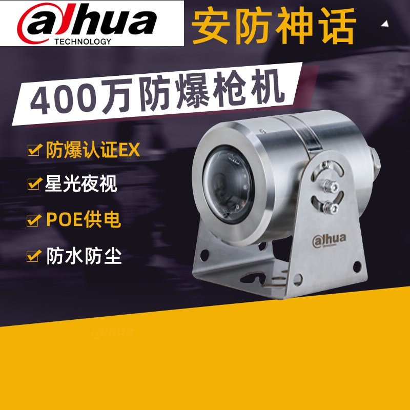 大华400万800万防爆摄像机不锈钢枪IPC-HDEW4443Q-AS 4843Q-AS