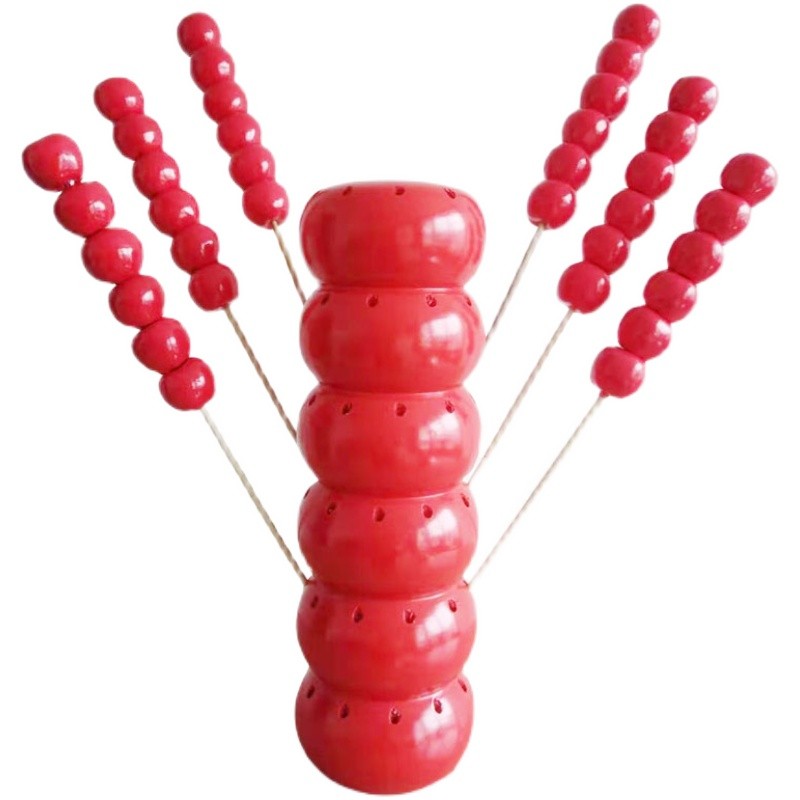 老北京冰糖葫芦展示架糖画靶子插台便携摆摊工具实木制糖葫芦架子