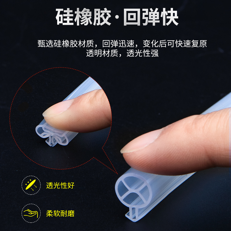 窗龙10米硅橡胶塑钢门窗密封条内外平开窗户胶条防风保暖皮条O型