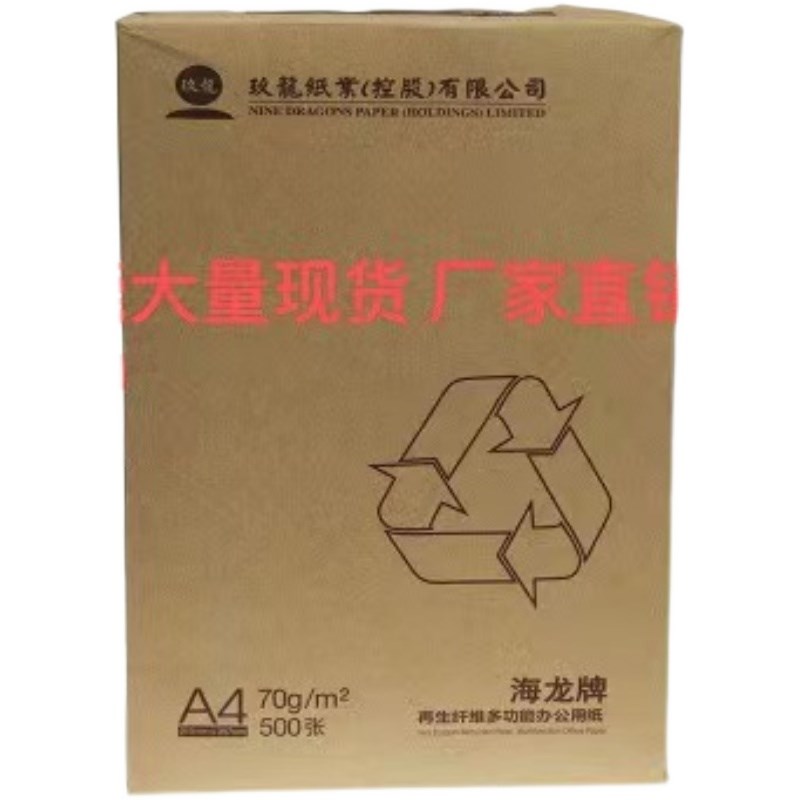 海龙a4环保复印纸70克 500张/包 5包/箱 2500张整箱 打印纸整箱价