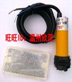 欣灵E3F-R2C1 直流NPN 常开 反馈反射 光电开关 外圆直径18MM促销