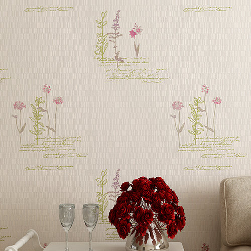 不织布壁纸 温馨田园3D立体 时尚 现代浪漫卧室客厅电视背景墙纸