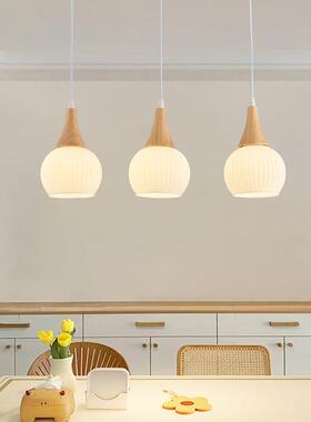 北欧奶油风木艺吊MD-03-69灯式啡创意餐厅吊灯简日约咖厅吧台吊灯