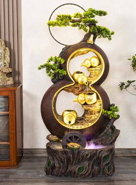 葫循环流生财喷泉摆芦办公室客水厅玄关落地件家居SCH景观礼品