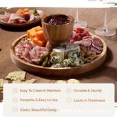 木质高脚蛋盘糕展托婚礼桌面甜示品糕点水摆ZNU盘木质圆形果点心