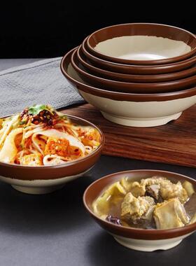 100个装密胺旧复古土碗市井OFE重庆老怀锅碗肉酒扣碗火仿瓷土陶餐