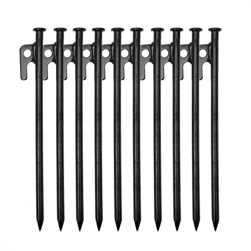 三峰出铸铁镀镍钢钉粗铁钉帐篷钉天幕钉营地钉高强度加长天幕地钉