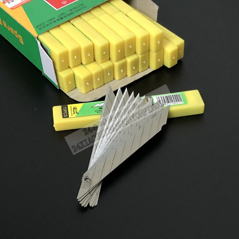 日钢3小美工刀片30度角9MM小介刀刀片汽车贴膜刀片200片装