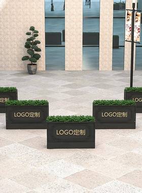 不锈钢箱户外铁艺花槽市园林花48392美食街商街隔断种植槽业组政