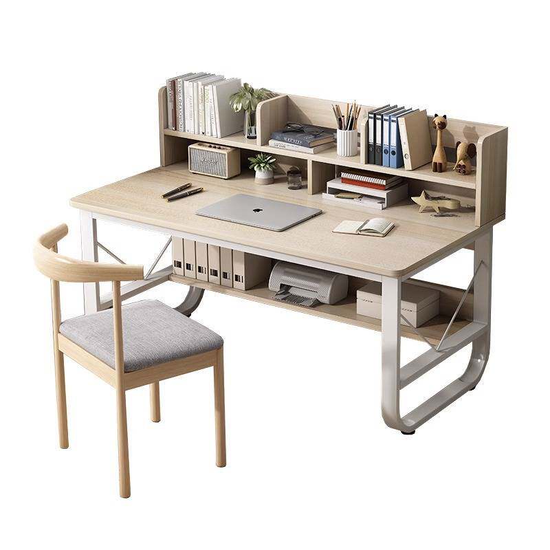 电脑桌台式家用书桌书架一体中小学生书桌椅子一套女生学习小桌子