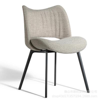 轻餐椅现13898代简约高端家奢用厅椅子意式设计师酒店洽皮艺靠餐