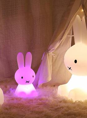 卡通小女护夜灯卧室床头柔光伴睡台灯儿童婴儿喂奶女UTU眼生灯节