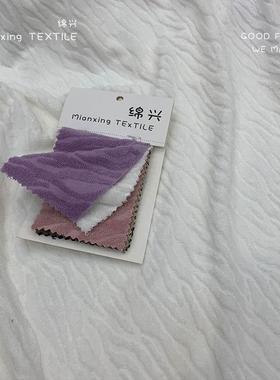 丝织提花重立拉体肌理线条布MYJ料工创意休闲套装剪变设计师面针