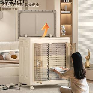 衣被服收纳箱衣家XMY大容量超大翻盖整用理箱带轮换季衣物柜子储