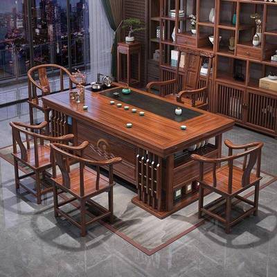 木VSM茶桌椅组合办公室茶几茶具套装现代家用实式体新中高一档茶