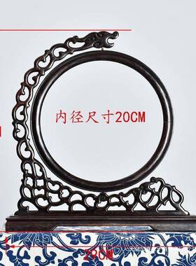 苏绣画木F879HT76实架子修装裱框刺绣屏风双面维绣瓷板框插屏摆件