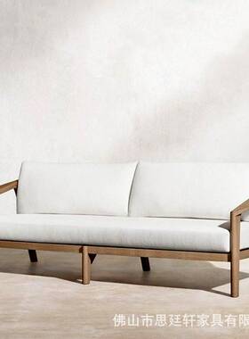 Outdoor furniture户外柚木藤编沙发组合别墅庭院花园家具藤椅