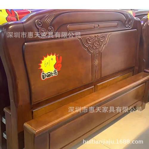 2025包脚新1.8米白款胚床KHZ橡胚木白胚床实木白床床没有油漆床头