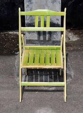 竹可折叠椅小型靠背椅子学编椅竹质儿童户外老式竹椅ECZ生凳子便