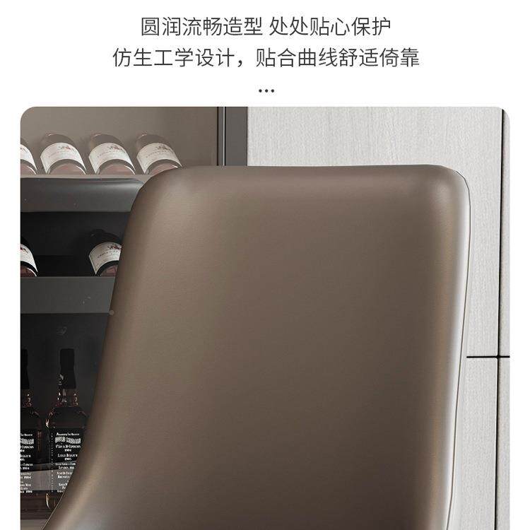 餐椅YUF家20用2新款5餐桌椅子轻奢感艺设计师靠背主人椅皮铁凳w&