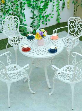 户外桌椅庭三院别休闲五件套室外花园58797铁艺铸铝露台墅欧式阳