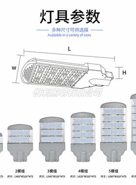 le模W组路灯头100dW1PIP50W20250W户外道路照明市政工程市电路0灯