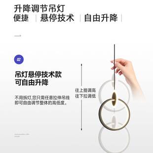 极简床头吊线小吊灯单个现代简约风长线卧室主卧床头柜掉线氛围灯